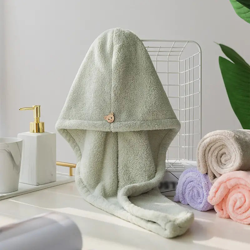 Turban-Handtuch mit Knopf