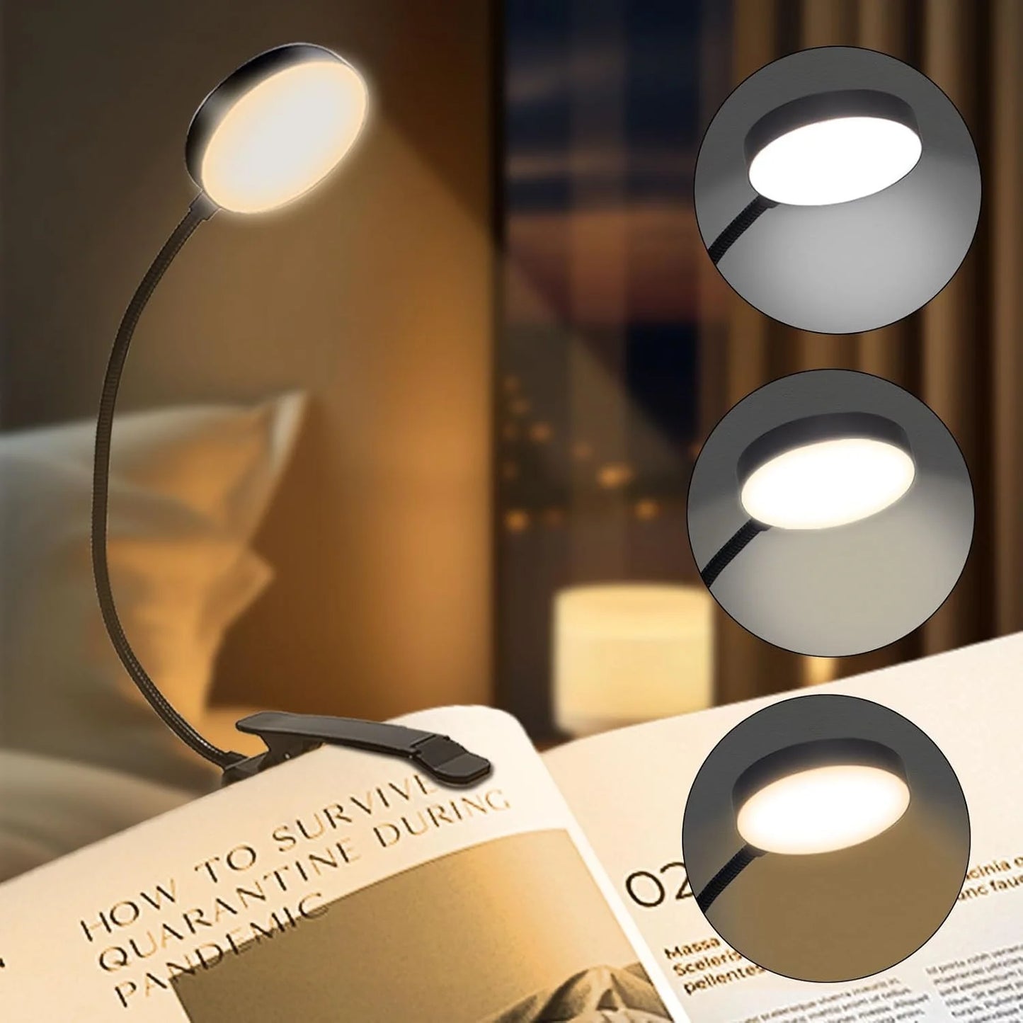 LED-Leselampe mit Clip